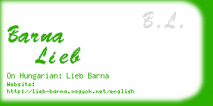 barna lieb business card